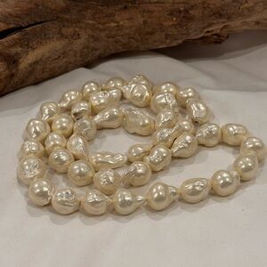 Stunningly Gorgeous Top Quality Large Baroque Pearl Necklace